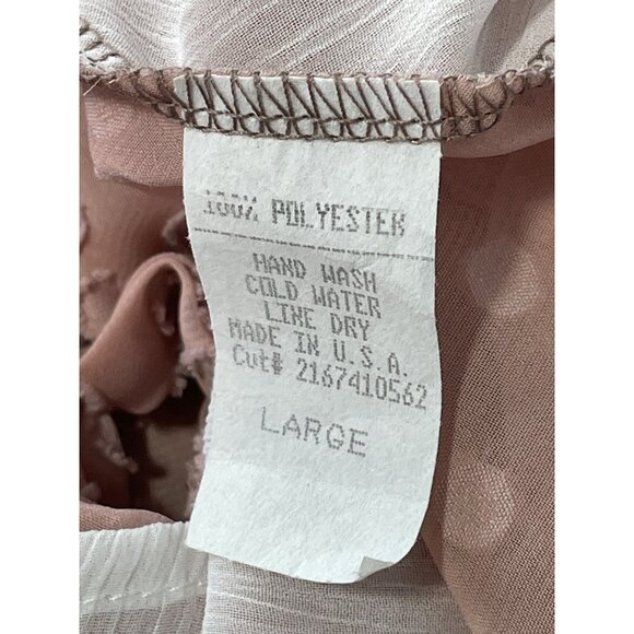 Kylie Paige Blouse Size Large Sleeveless Tie Front Sleeveless Clip Dot Feminine - Picture 4 of 6